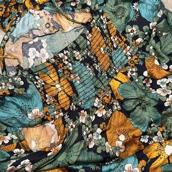 Volcom Luvely Daze 100% Modal Side Cutout Tie Front Sexy Boho Mini Dress Sz L - Picture 11 of 13